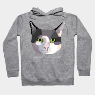 WPAP cat black and white Hoodie